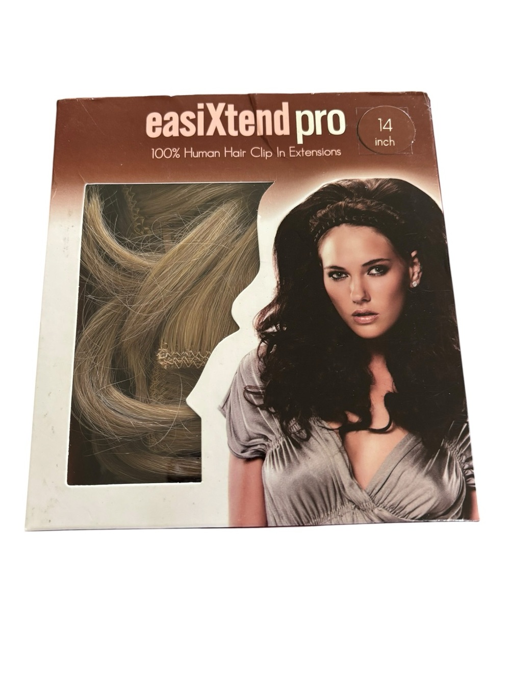 EASIXTEND Pro 14” CLIP IN Human Hair EXTENSIONS 14/24 8 PC Med Ash Blonde